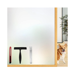 Frosted Glass Window Privacy Film with Installation Tools, Removable, Peep-Proof, Static Cling, Heat Control, UV Protection, Ideal for Home Office Bathroom Door (17.5 x 78.7 Inch) Pack of 5