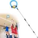 Volleyball Spike Trainer - Adjustable 63"-78" with Question Mark Hook, Durable Lightweight for Serving, Spiking & Jump Training, Real Ball Feel - Ideal for Beginners & Pros (No Ball)