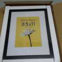 An&He 8.5 x 11 Picture Frame Set of 2, Black Photo Frame, Wooden Picture Frame with High Definition Glass for Wall & Tabletop Display