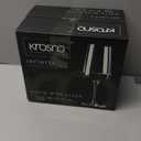 Krosno White and Sparkling Wine Glasses, 6 piece set, 13.52 oz, Infinity Collection, Elegant, Crystal Glass, Lead-free Glass, Dishwasher Safe, Made in Europe