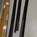 Frienda 4 Set Door Brush Bottom Sweep Brush Weather Stripping Aluminum Door Seal with Screws for Gaps up to 1 Inch, for Home, Commercial Gate, Fill Gaps Dust, Debris (1 x 36 Inch,Black)