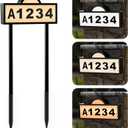 Quntis House Numbers for Outside, Waterproof Solar Address Signs for House Light Up, Cold/Warm/Daylight White Address Plaque Outdoor LED Illuminated, Wall Mounted/In Ground 2 Ways for Home Yard Street