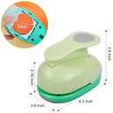 UCEC Paper Punch, 3 Inch XL Size Circle Punch Large Hole Puncher Paper Circles Craft Puncher Handmade Paper Punches for Crafting Scrapbooking Cards Arts Fun Projects Back to School Supplies, Green