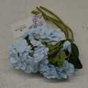 BLEUM CADE 8 Pcs Blue Hydrangea Artificial Flowers with Realistic Stems, 18In Large Fake Blue Flowers, Faux Flower for Home Party Decor Outdoor Wedding Bouquets Table Centerpieces Decoration