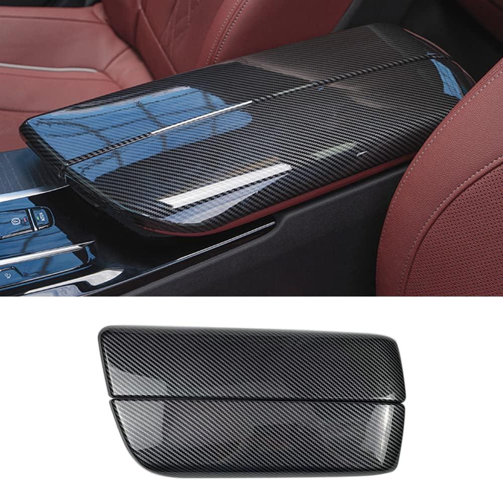 for BMW 5 Series G30 2017-2021 6 Series GT 6GT G32 Carbon Fiber Color Car Interior Center Armrest Box Cover Console Box Protect Decorate Covers Auto accessories 520i 530e 530i 540i 540d 550i