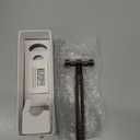 Double Edge Safety Razor with 10 Disposable Blades, Butterfly Open Head Features - Washable Reusable Metal Razor, Ergonomic Design Portable Shaving Kit for Beard Shape Up - Gloss Black