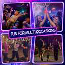 GIFTINBOX 12/6 PCS LED Light Up Bracelets for Kids Adults, LED Glow Flashing Arm Wrist Bands, Glow in The Dark Party Supplies for Night Events, Festivals. Party Favors For Concerts Rave Sports