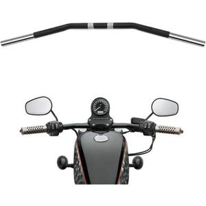 Alpha Rider Motorcycle Handlebars - 1 inch Drag Style Steel Handlebars Drag Bar Dimpled for Harley Sportster 883 1200 Nightster 07-later XL