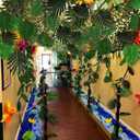 Bucherry 2 Sets Vbs 2026 Jungle Party Decoration 10 x 13 ft Netting with Tropical Rainforest Theme Leaves Artificial Greenery Garland Vine for Hawaiian Luau Rainforest Decorations Indoor Outdoor