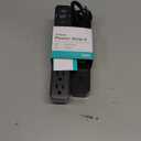 KMC 6-Outlet Power Strip, 2-Pack, Black Power Strips, 2ft Short Extension Cord with Multiple Outlets, 6 AC Power Outlet Strip, Flat Plug Powerstrip, 2 Pack, Black