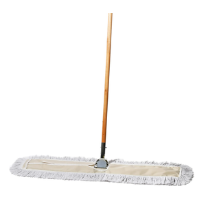Tidy Tools Commercial Dust Mop & Floor Sweeper, 36 in. Dust Mop for Hardwood Floors, Cotton Mop Head, Wooden Broom Handle, Industrial Dry Mop for Floor Cleaning & Janitorial Supplies