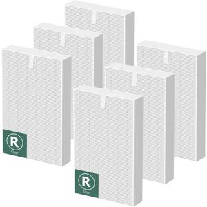 HPA300 HEPA Air Purifier Filter R Replacement for Honeywell Air Purifier HPA 100/200/300 and 5000 Series, 6 Pack True HEPA Filter Compatible with Honeywell R Filter (HRF-R3 & HRF-R2 & HRF-R1)