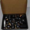 for Jeep Grand Cherokee and Grand Cherokee L Lug Nut Covers - 20 Glossy Black Wheel Nut Caps