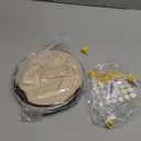 47 Pcs Beekeeper Set,Including 2 Pcs Bee Hat and Veil, 15 Pcs Hairball Bee and 30 Pcs Round Double Sided Tape,Beekeeping Helmet Hats with Netting,for Bee Keeper Halloween Costume (Set - A)