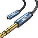 MillSO 1/4 to 3.5mm Headphone Adapter, 6.6 Feet TRS 6.35mm Female to 3.5mm Male 1/8 to 1/4 Stereo Audio Adapter for Guitar Amplifiers, Piano, Home Theater Devices, Phone, Laptop, Headphones  6.6 Ft