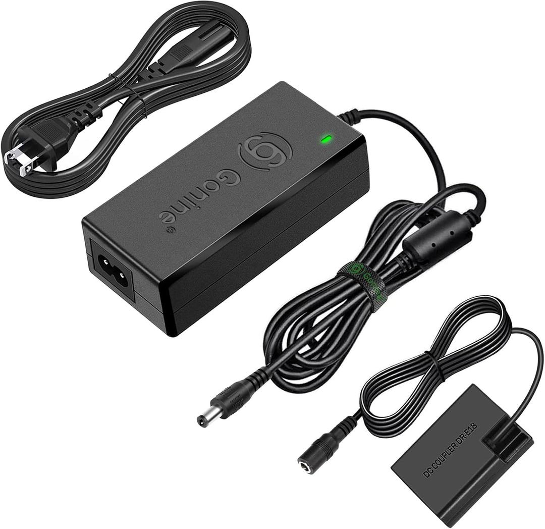 Gonine for Canon LP-E17 R50 Dummy Battery and ACK-E18 Continuous Power Supply AC Adapter Kit, fit for Canon EOS Rebel R50 RP R8 R10 R100 T7i T6i T8i T6s SL2 SL3 850D 77D, Kiss X8i X9i X10 Cameras.