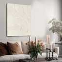 CHUDANHAO Abstract Hand Painted Wall Art Beige Wall Decor Line Hanging Art 32"x40" Large Artwork for Living Room Office Decorations