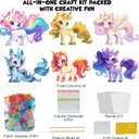 MyPixie Poke Art Kits for Girls, Arts and Crafts for Kids 4-8, DIY Creative Activity Toys, Christmas Birthday Gifts for Girls 4 5 6 7 8 9 10 Year Old (Pink)