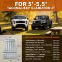 Truck Bed Mattress 5-5.5ft for Mid-Size Pickup, Fabric Texture Truck Bed Air Mattress with Tailgate Extender​,Customized for Tacoma/Gladiator/Colorado, with Detachable Air Pump, for Truck Bed Camping