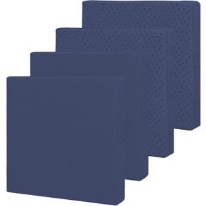 Easy-Going Waterproof Patio Cushion Covers ONLY Cover 24x24x4 inch 4 Pack Replacement Non-Slip Outdoor Seat Cushion Slipcover with Zipper. Navy