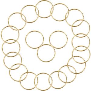 20Pcs Macrame Hoops Ring, BetterJonny 2 Inch Metal Craft Rings Hoops Gold Dream Catcher Rings Wreath Hoop Rings for Home Decorations DIY Crafts and Wall Hanging Crafts