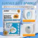 ALBRAZ Foam Toilet Cleaner, Automatic Hands-Free Deep Cleaning, Ceramic Material Booster, Pearl Blue,Limescale and Mineral-Buildup, Deep Cleaning-1PCS (white)