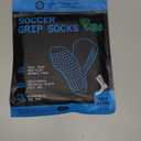 Lux Dual Grip Socks - Soccer Grip Socks for Men and Women. GripArray Performance & Comfort (Small, White)