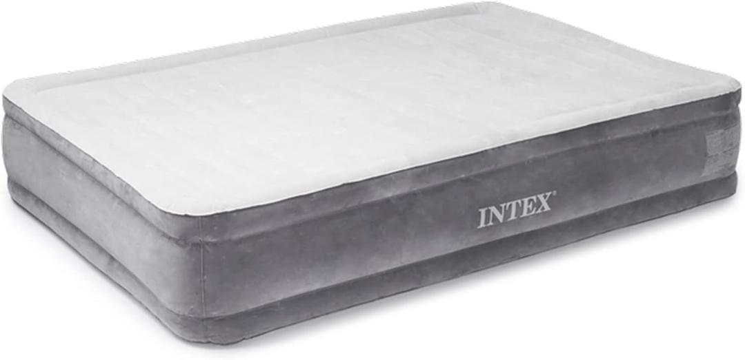 Intex Comfort Dura-Beam Airbed Internal Electric Pump Bed Height Elevated (2020 Model)