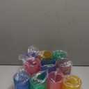 Khen Plastic Hobnail Drinking Glasses Set of 10 Bright Tones Cups 6x 10oz Lowball & 6x 1oz Highball Acrylic Beaded Design, BPA-Free, Dishwasher Safe Indoor/Outdoor Drinkware Water, Juice, Cocktails