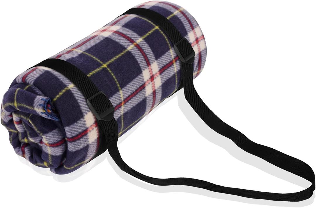 Boao 2 Pcs Picnic Blanket Carry Strap for Camping Motorcycle Bedroll Outdoor Travel Blanket Roll Straps Picnic Backpack Accessories