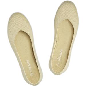 Tanamo Women's Flat Ballet Shoes Knit Flat Shoes for Women Round Toe Slip on Women Flats for Dressy Casual Office Work Wedding Comfort Soft