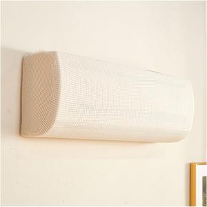 AC Dust Cover for Wall-Mounted Air Conditioners, Protective Cover for Split-Type ACs (A-light Yellow)