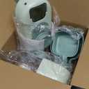 Hanging Automatic Food and Water Dispenser, Gravity Rabbit Feeder Set, Cage Cat and Bunny Food Bowl (Cage Grid Spacing Over 1.2'') (Green)