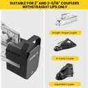 Trailer Hitch Lock - Heavy-Duty Trailer Coupler Lock for 2 5/16", 2" Couplers, Anti-Theft Steel Core with Handle for RV, Camper, Trailer, Boat, Caravan