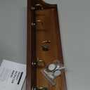 Rebee Vision Acacia Wood Farmhouse Key Holder Wall Mount for Room Decor  Retro Key Holder for Wall with Shelf for Cute Things Stylish Home Storage for Apartment Essentials (Acacia Wood)