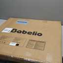 Babelio 29.7-46.5" No Bottom Bar Baby/Dog Gate for Stairs, House and Doorways, Auto Close Safety Pet Gates with Large Walk Thru Door, Hardware Mount, Black