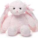 Bearington Light Pink Plush Easter Bunny Stuffed Animal - 14" Soft Cuddly Easter Rabbits with Fluffy Fur and Long Ears - Adorable Stuffed Bunnies Toy Gifts for Kids, Babies, and Holiday Celebrations