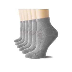 CS CELERSPORT 6 Pairs Women's Running Ankle Socks Athletic Sport Socks Cushioned S