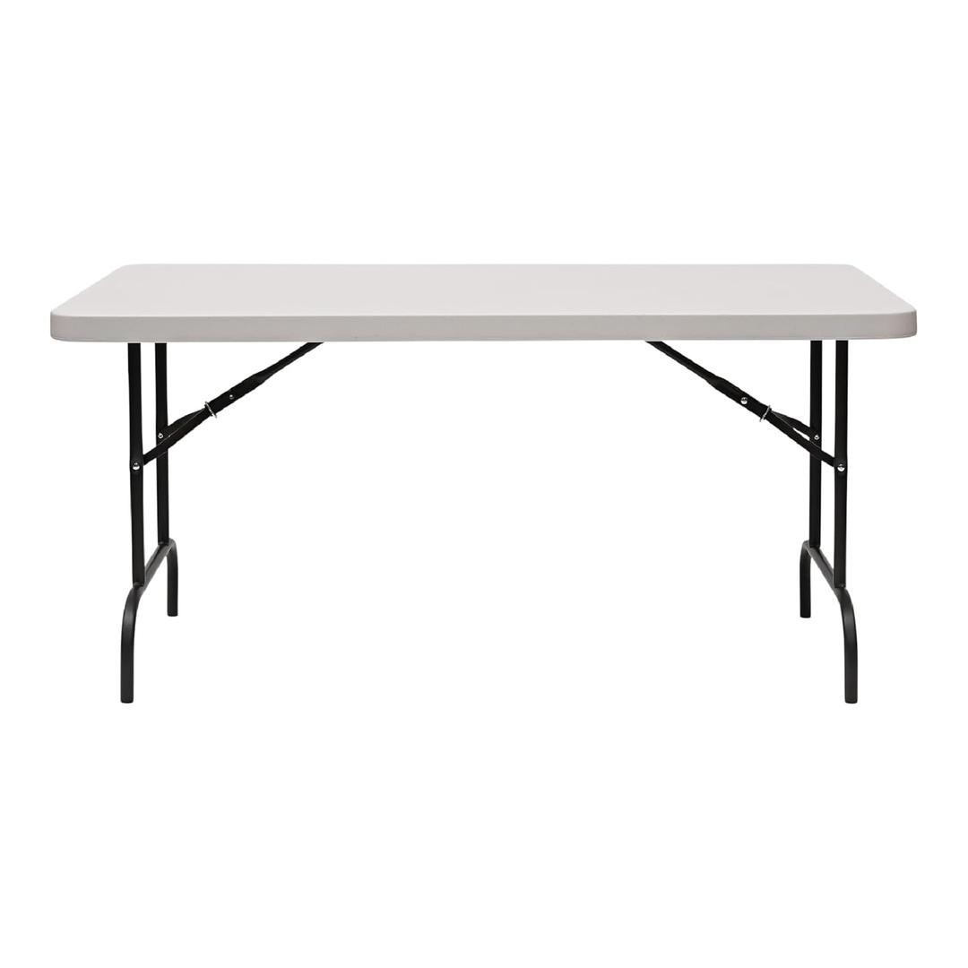 Iceberg IndestrucTable Commercial Folding Table  Heavy-Duty 60 Plastic Utility Table for Indoor/Outdoor Use, Platinum Granite Finish, 1000 lb Weight Capacity  Durable Event or Office Table (30" x 60")