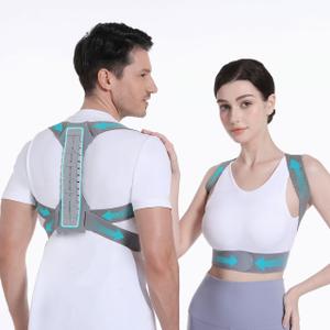 OFIR Revolutionary Upper Back Brace Posture Corrector for Women & Men, Effective Back Straightener Posture Corrector for Men, Adjustable Upper Support Shoulder Neck and Spine for Scoliosis, Hunchback (Small)