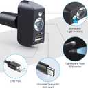 Electric Wheelchair Led Light Power Wheelchair Accessories,3 Pin XLR Head High Brightness Adjustable Angle, Night Lighting Controller for Most Models of Motorized Wheelchair