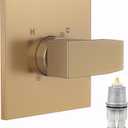 Replacement for Delta 13/14 Series Brushed Gold Shower Trim Kit with RP46074 Cartridge, Compatible with Delta R10000 Valve Shower Handle, Champagne Bronze (Valve Not Included)