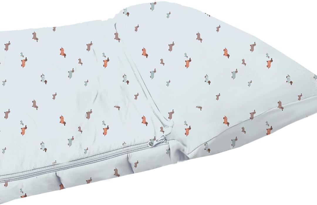 gunamuna Nap Mat for Kids, Soft Toddler Sleep Mat with Zippered Blanket, Pillow & Extra Padding, Washable, 1.0 TOG, Perfect for Daycare & Preschool, 54" x 27"