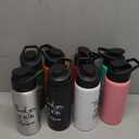 Amyhill 8 Pack Thank You Appreciation Gifts Reusable Bottle Aluminum Water Bottle Gym Water Bottle Lightweight Sports Water Bottle Leakproof Metal Water Bottle with Lid for Camping Hiking (20oz, Mixed Colors)