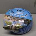 Kotto 100 ft Flexible Garden Hose, Water Hose for Outside with 10 Spray Nozzles, Brass Connector, Leak-Proof, Blue