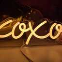 Ulalaza Neon Light Sign LED XOXO Night Lights USB Operated Decorative Marquee Sign Bar Pub Store Club Garage Home Party Decor (TT10233/XOXO warm white)