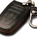 for Ford Key Fob Cover Leather Key Shell for Ford F150 Bronco Explorer Expedition Maverick Mustang Accessories