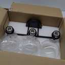 VONLUCE Bathroom Light Fixtures, 3-Light Vanity Light with Globe Glass Shades E26 Sockets, Bathroom Lights Over Mirror for Bedroom Hallway Living Room, Black Finish