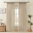 IVAPUPU Sheer Curtains 84 Inches Long for Living Room, Pinch Pleated Linen Blend Curtain Rustic Textured Light Filtering Back Tab Drapes with Hooks Rings for Bedroom Dining Room, Sand Beige, W40xL84