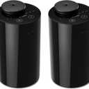 Airversa Waterless Diffuser for Essential Oil, Car Diffsuer, Battery Operated Nebulizer, 0.7 Fl Oz/ 20mL, Mini Scent Air Machine, 3 Timers & 3 Mist Levels for Home, Room, Office, Black 2 Pack